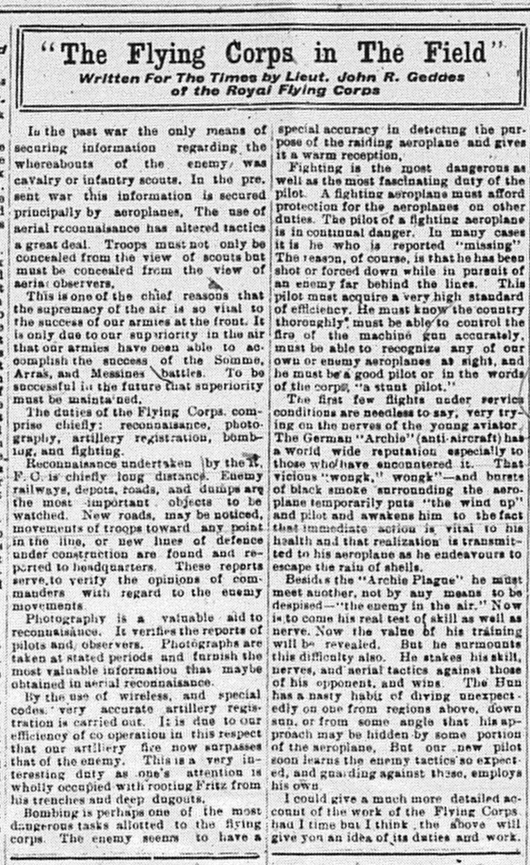 Port Elgin Times, July 25, 1917, p.1